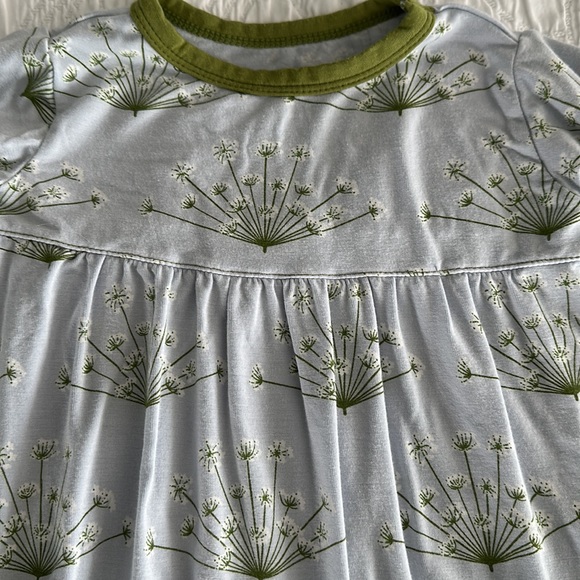 Kickee Pants Blue and Green Floral Dress and Shorts 18-24M. - Picture 3 of 8